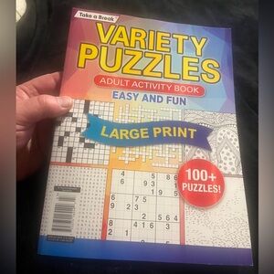 Variety Puzzles Adult activity book . Large Print New